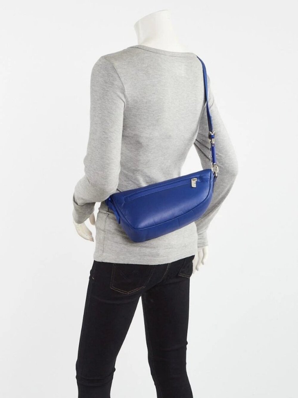 Burberry Blue Knight Leather Shield Crossbody Bag - Picture 8 of 11